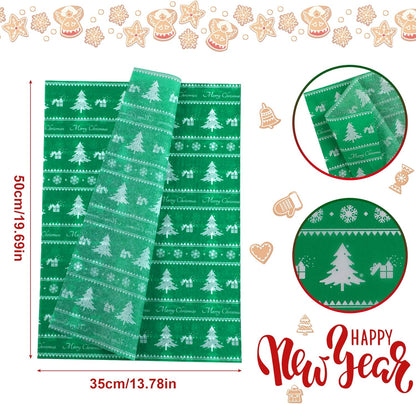 100 Sheets Christmas Tissue Paper Xmas Bulk Gift Wrapping Paper Bag for Christmas Gift Wrapping Boxes DIY Crafts Birthday Holiday Decoration 19.7 ×13.8 Inch (10 Patterns)