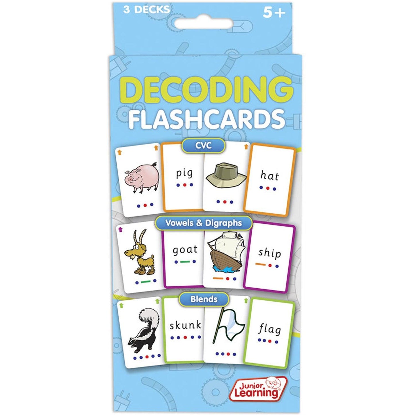 Decoding Flashcards, 3 Sets Per Pack, 3 Packs - Loomini