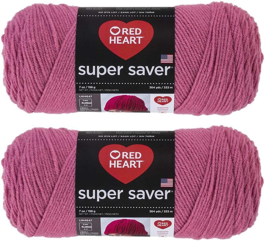 Bulk Buy:  Super Saver (2-Pack) (Cherry Red, 7 Oz Each Skein)