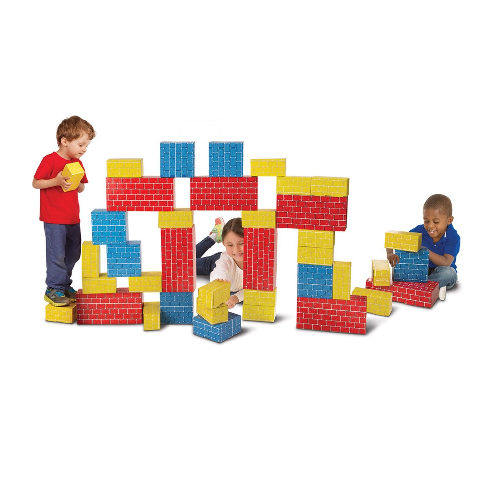 Deluxe Jumbo Cardboard Blocks - 40 Pieces - Loomini