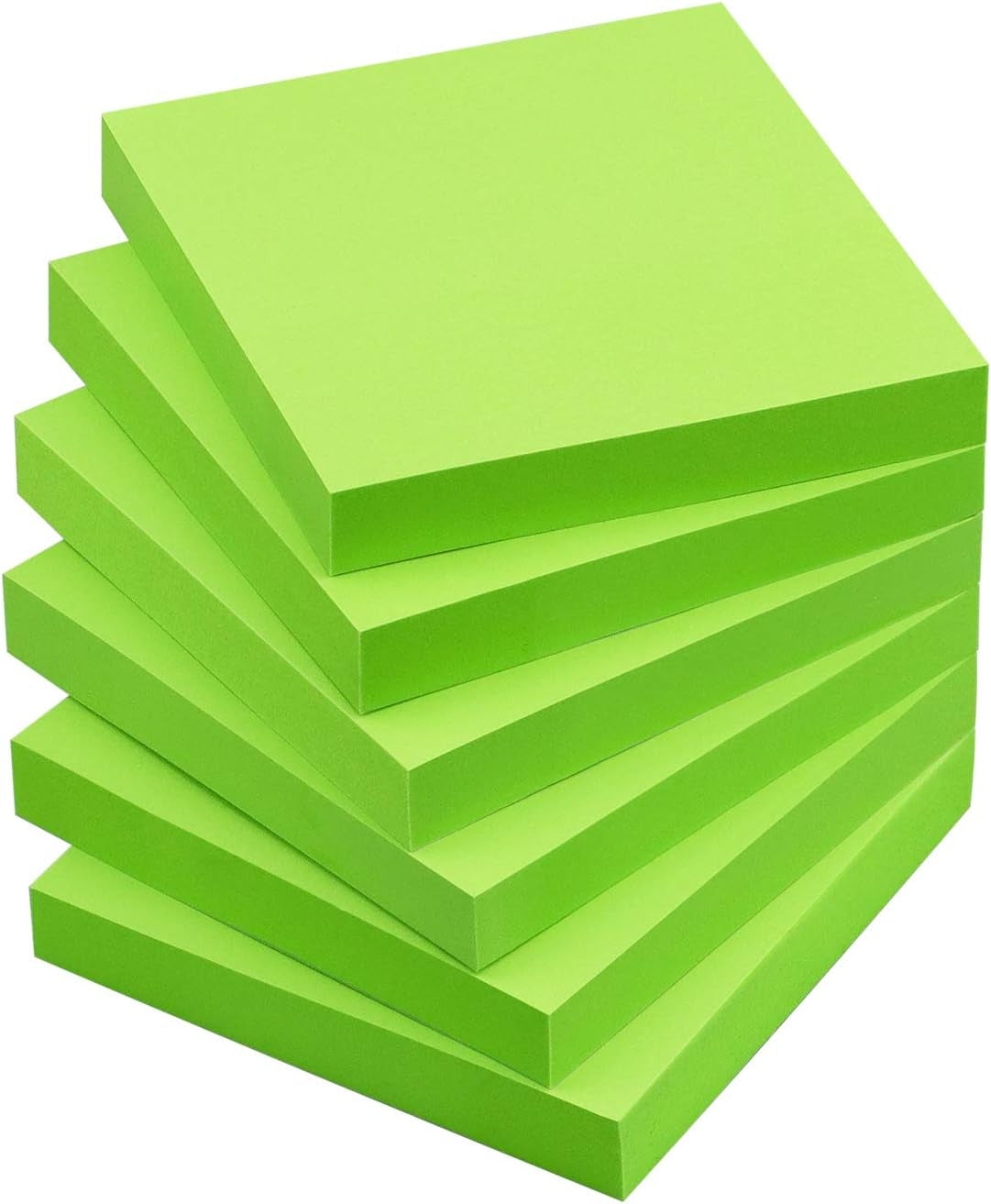 Sticky Notes 3X3 Self-Stick Notes Pads with 6 Bright Colors, Easy to Post for Office, Shool, Home, 6 Pads/Pack, 100 Sheets/Pad (Yellow)