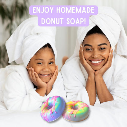 DIY Donut Soap Making Craft Kit for Kids, Teens, and Adults - Fun, Easy, Creative - Large Soap Donuts - Perfect Birthday & Holiday Gift - High Quality, Mess-Free, All-In-One Kit - Loved by All Ages!