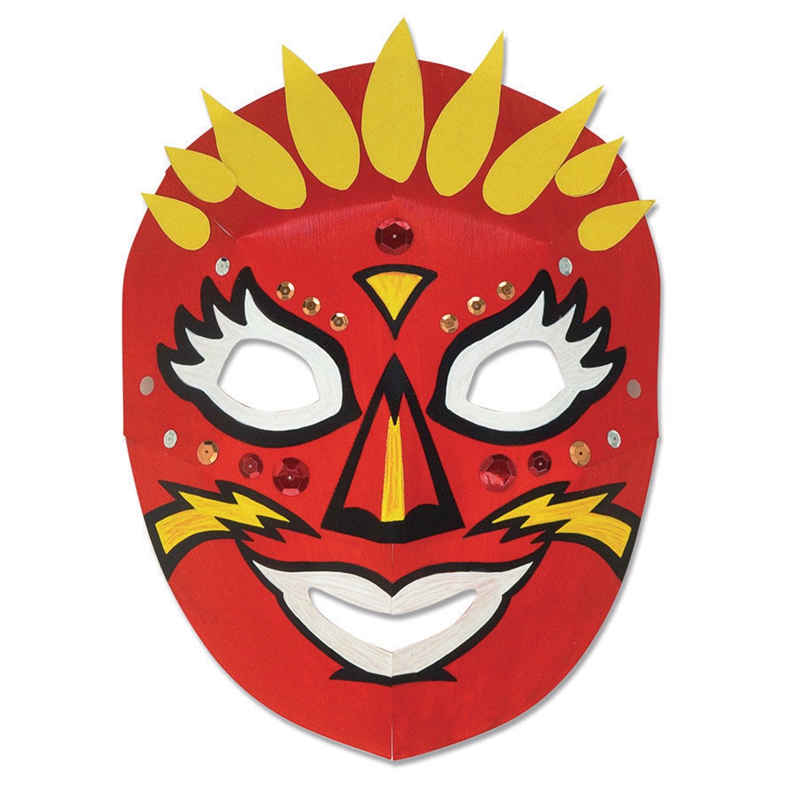 Die-Cut Dimensional Paper Masks, 10-1/2" x 8-1/4", 40 Per Pack, 3 Packs - Loomini