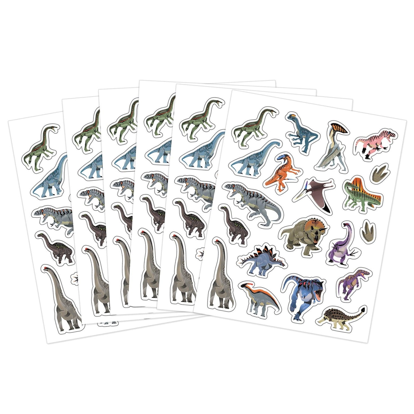 Dinosaurs Stickers, 120 Per Pack, 12 Packs - Loomini