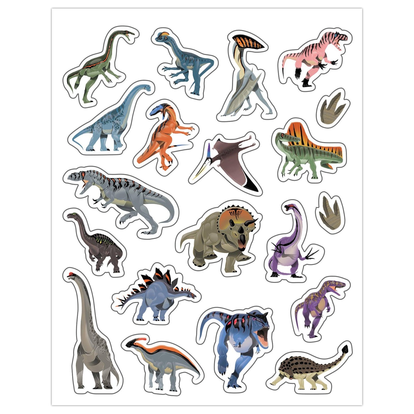 Dinosaurs Stickers, 120 Per Pack, 12 Packs - Loomini