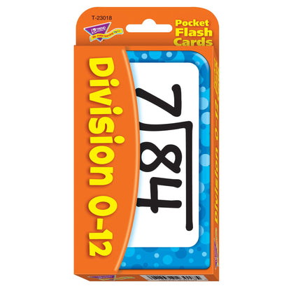 Division 0-12 Pocket Flash Cards, 6 Packs - Loomini