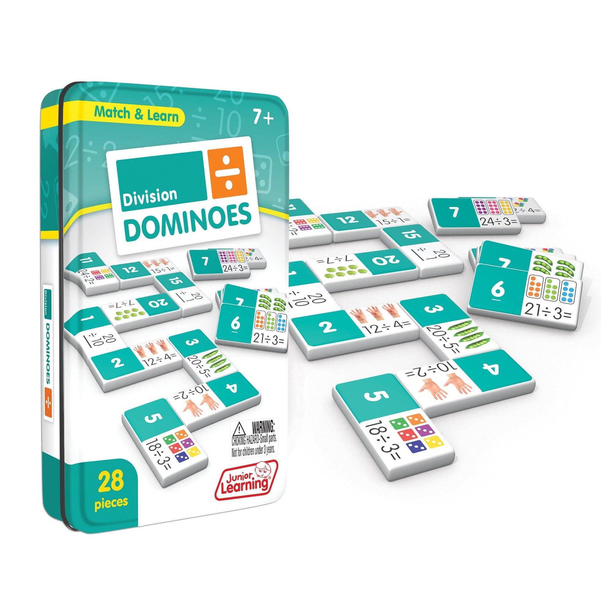 Division Match & Learn Dominoes, Pack of 2 - Loomini