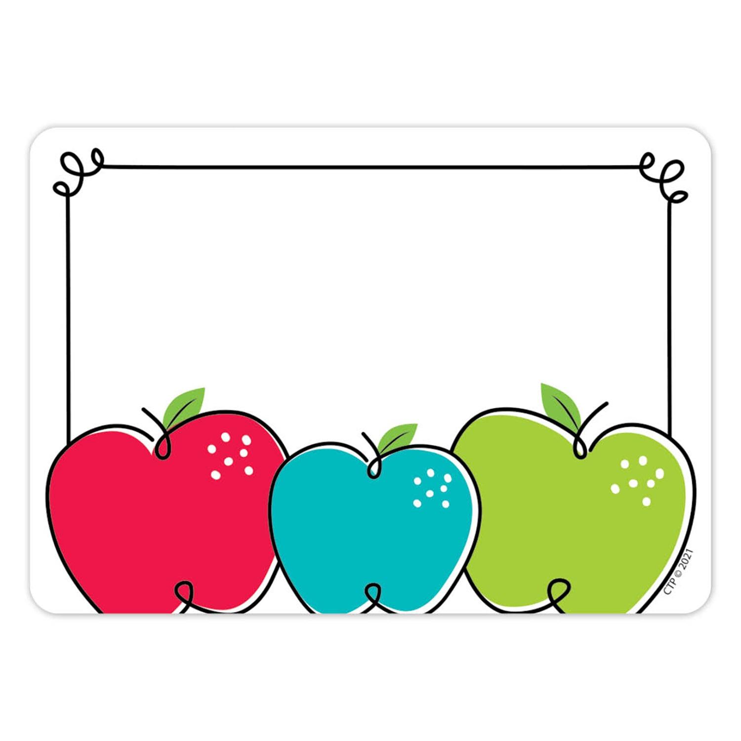 Doodle Apples Labels, 3-1/2" x 2-1/2", 36 Per Pack, 6 Packs - Loomini