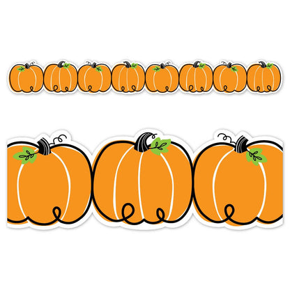 Doodle Pumpkins EZ Border, 48 Feet Per Pack, 3 Packs - Loomini