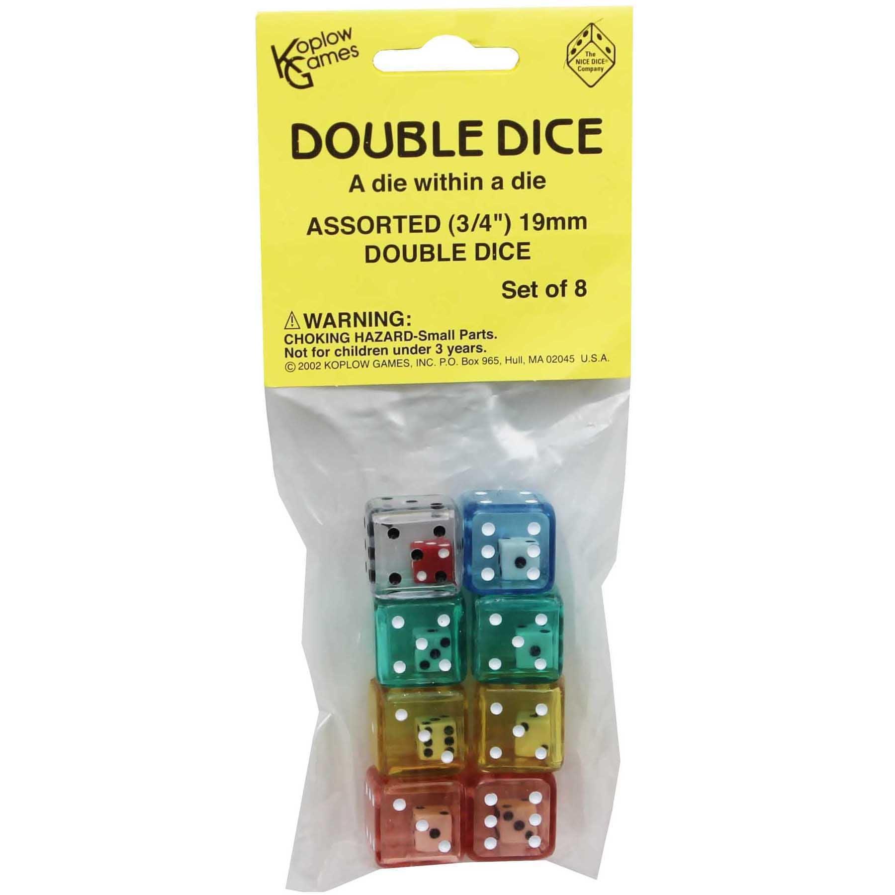 Double Dice Set, 8 Per Pack, 6 Packs - Loomini