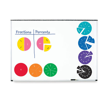 Double-sided Magnetic Fraction Circles, Pack of 9 - Loomini