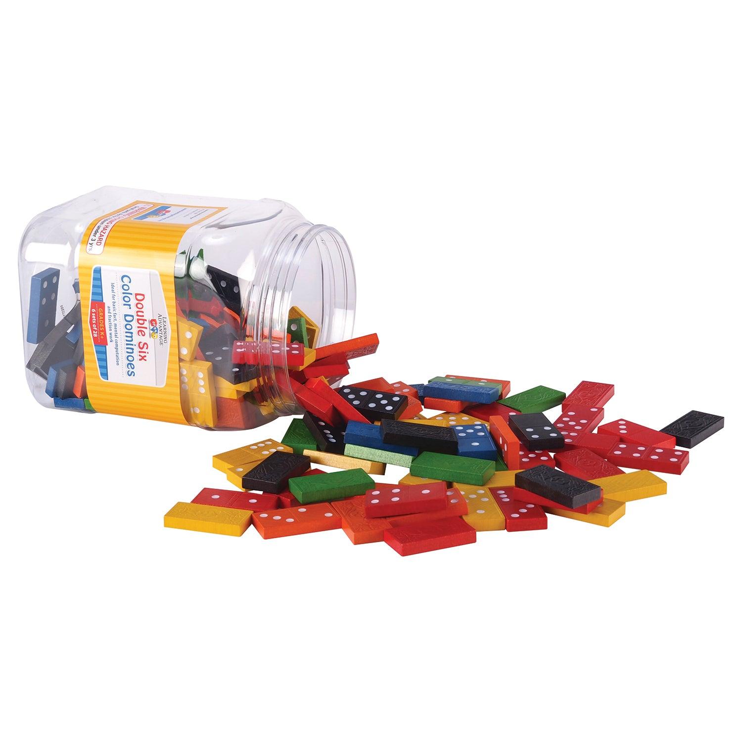 Double Six Color Dominoes - Set of 168 - Loomini