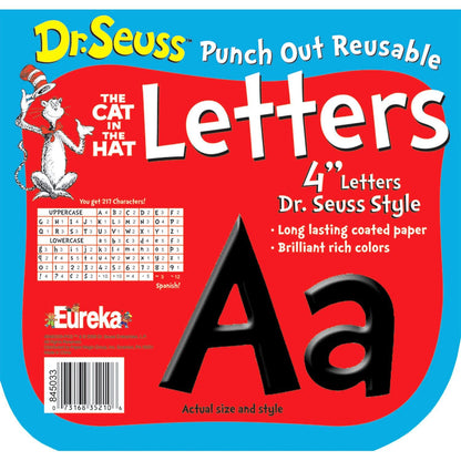 Dr. Seuss™ Black Deco 4" Letters, 217 Per Pack, 3 Packs - Loomini