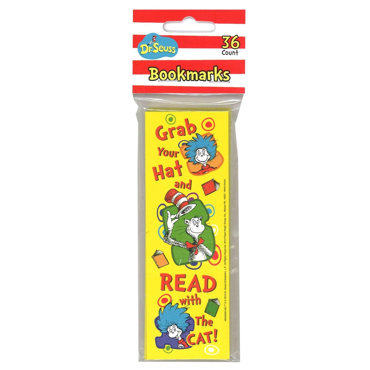 Dr. Seuss™ Grab Your Hat Bookmarks, 36 Per Pack, 6 Packs - Loomini