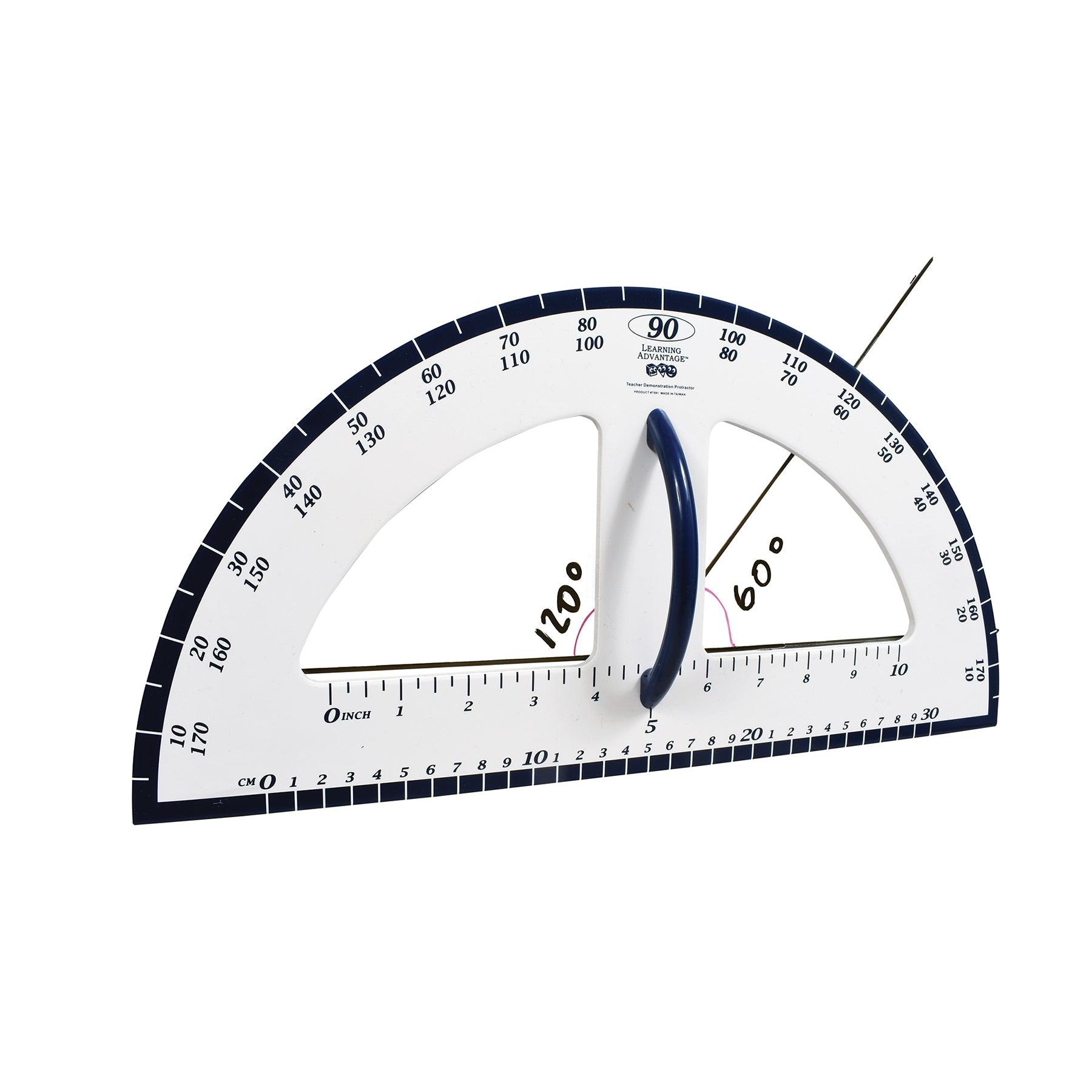 Dry Erase Magnetic Protractor, Pack of 2 - Loomini