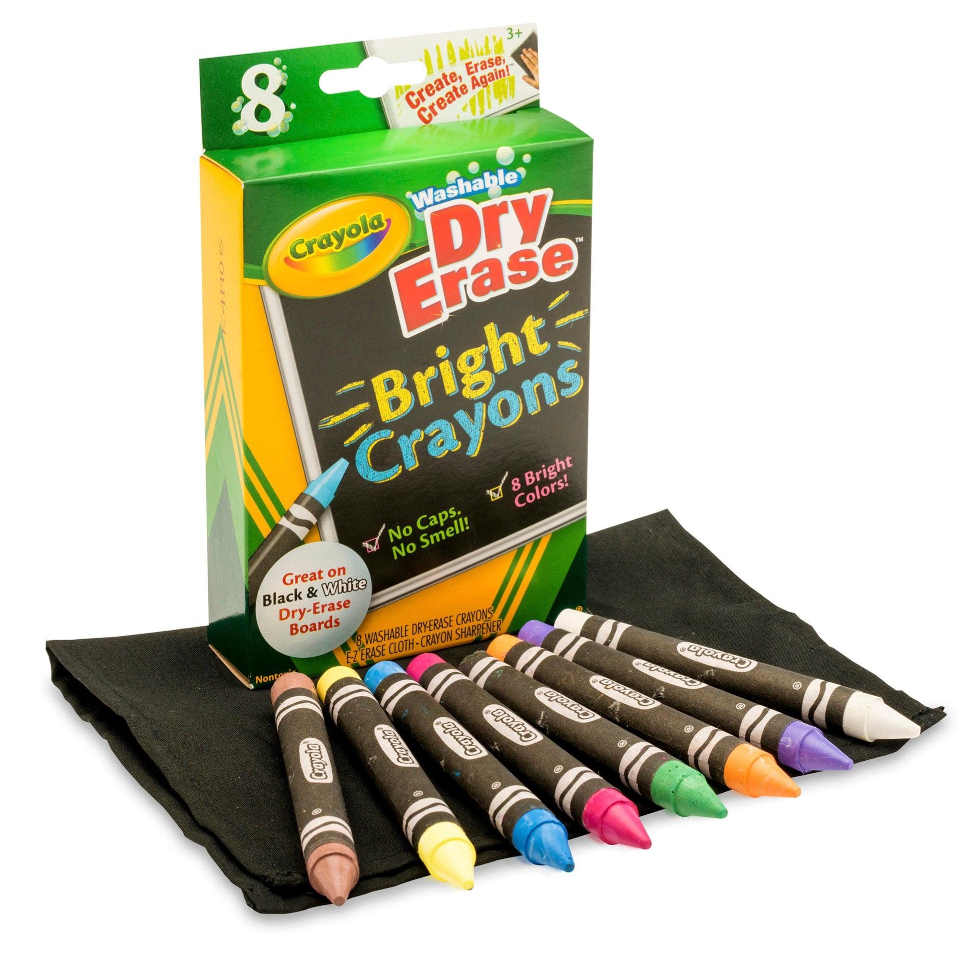 Dry Erase Washable Crayons, Bright Colors, 8 Per Pack, 6 Packs - Loomini