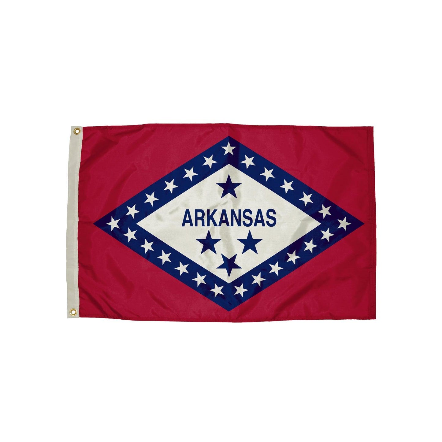 Durawavez Nylon Outdoor Flag with Heading & Grommets, Arkansas, 3ft x 5ft - Loomini