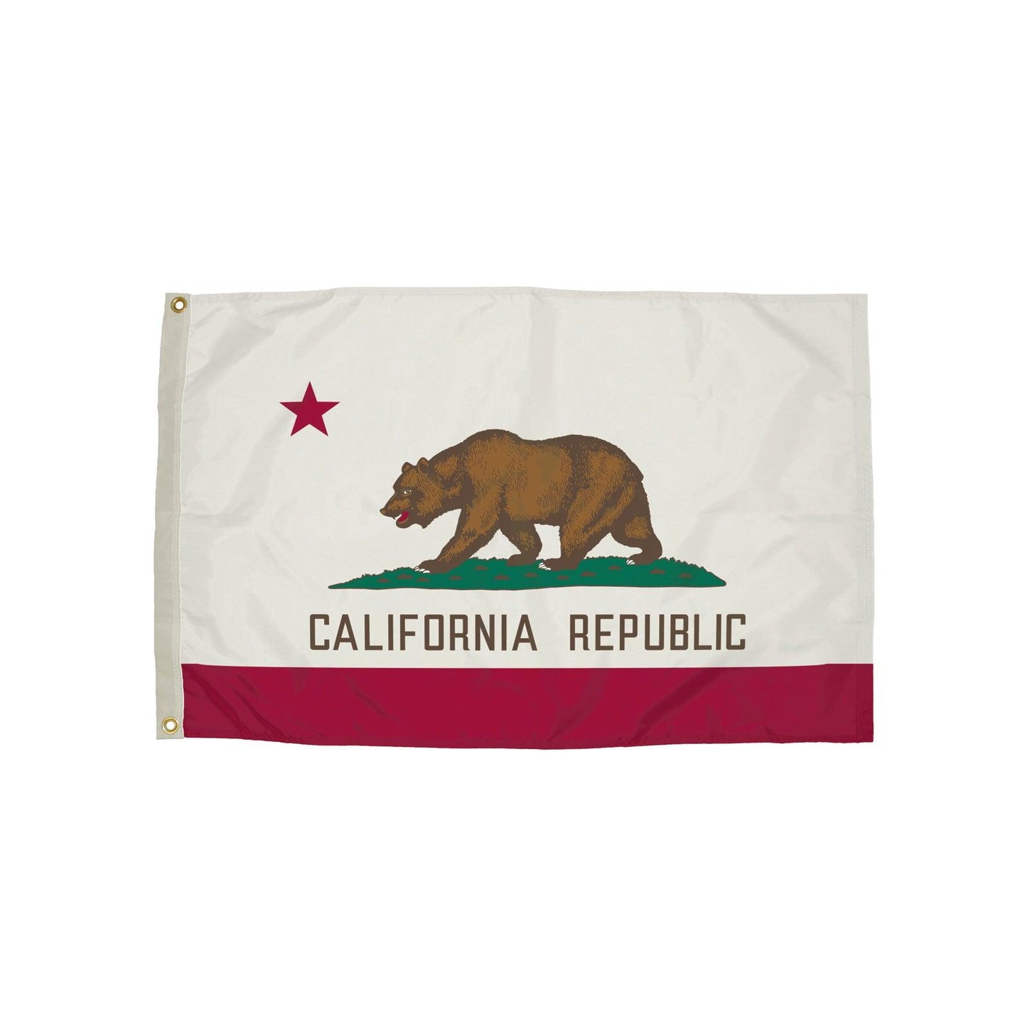 Durawavez Nylon Outdoor Flag with Heading & Grommets, California, 3ft x 5ft - Loomini