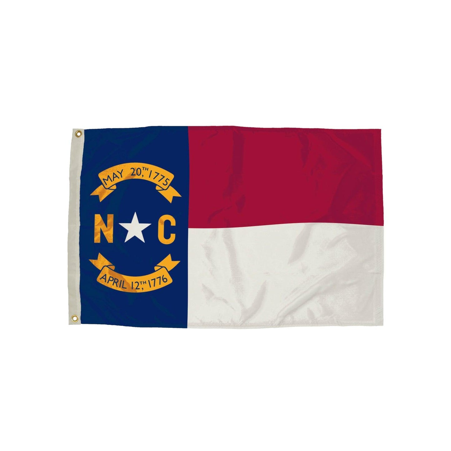 Durawavez Nylon Outdoor Flag with Heading & Grommets, North Carolina, 3ft x 5ft - Loomini