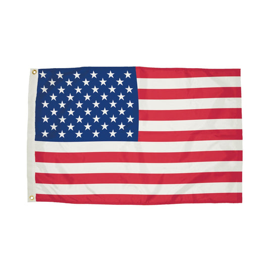 Durawavez Nylon Outdoor U.S. Flag with Heading & Grommets, 3' x 5' - Loomini