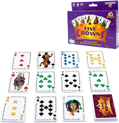 Five Crowns — the Game Isn'T over until the Kings Go Wild! — 5 Suited Rummy-Style Card Game — for Ages 8+