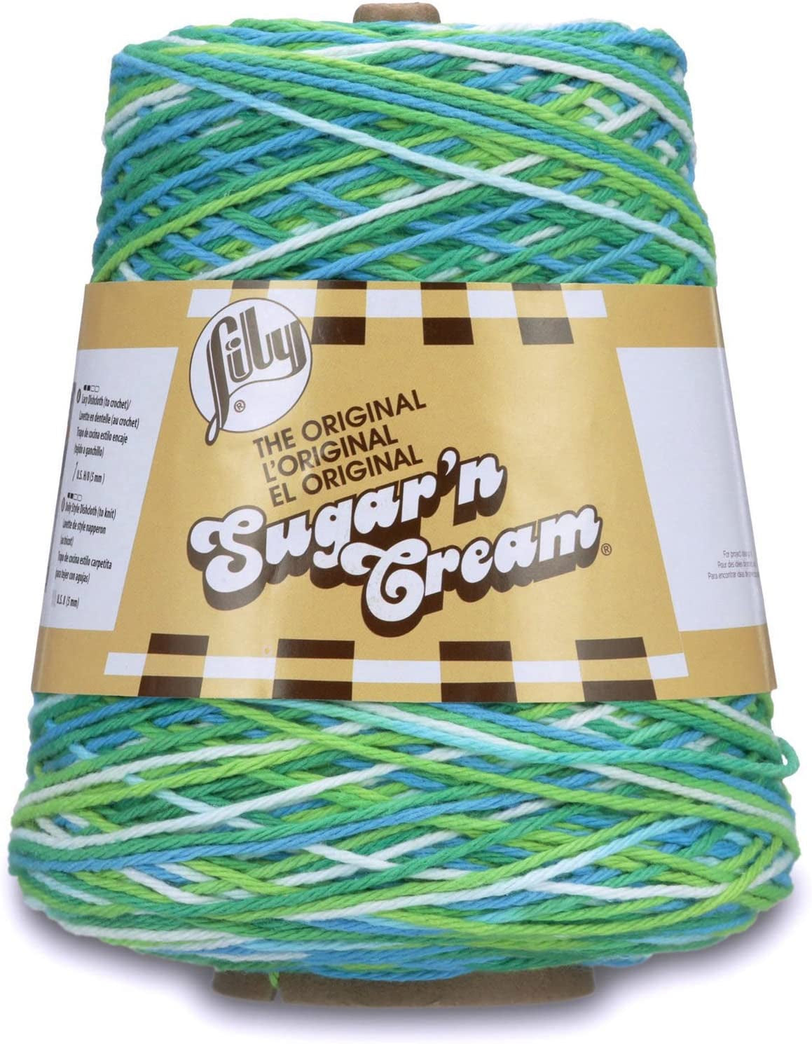 Sugar'N Cream Cotton Cone Yarn, 14 Oz, Soft Ecru, 1 Cone