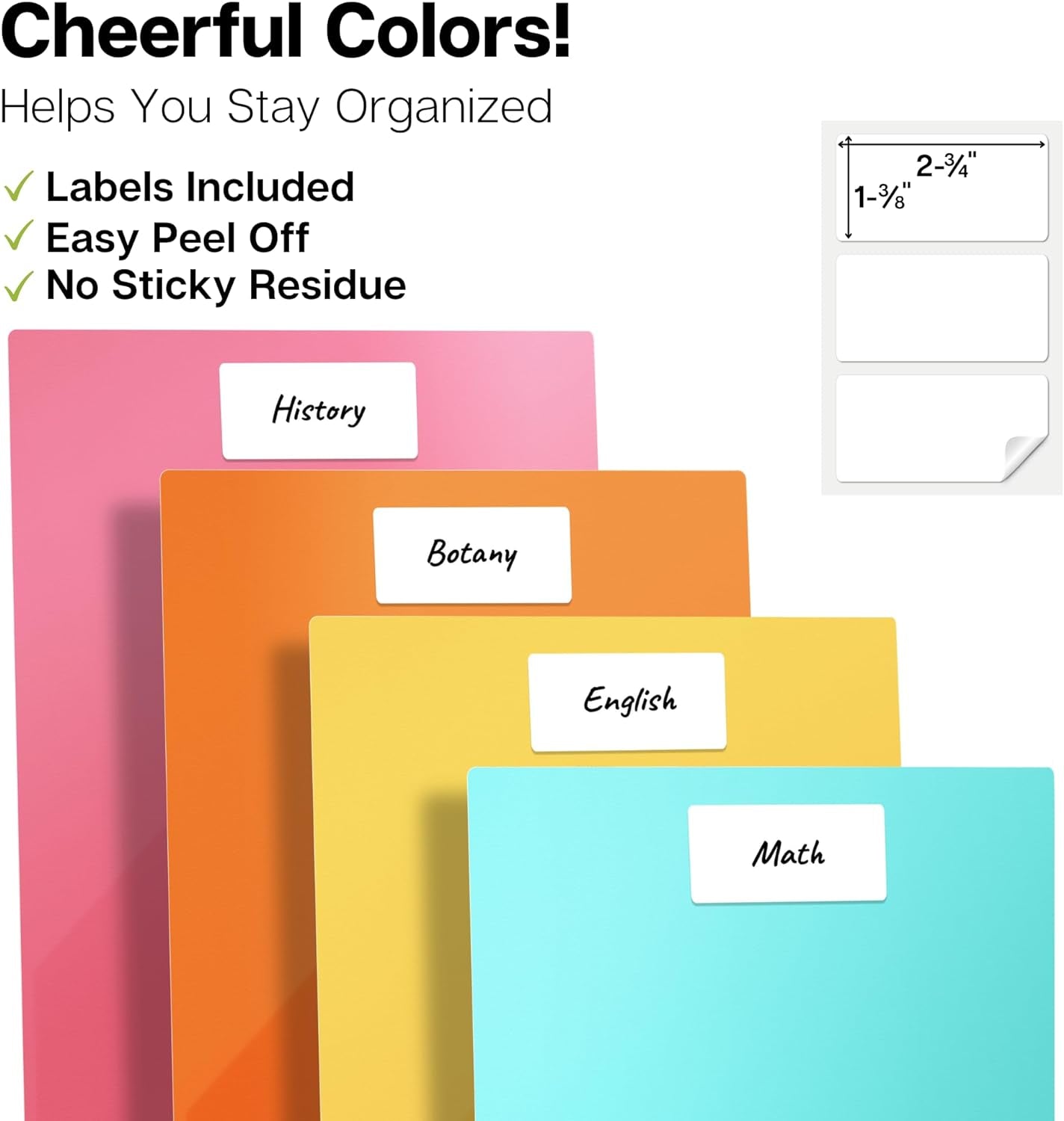 Pastel Folders with Pockets - (6 Pack) 2 Pocket Plastic Folders, Assorted Plastic Two Pocket Folder, Cheerful Light Colored Folders with Pockets, 8.5 X 11 Heavy Duty Folders for School