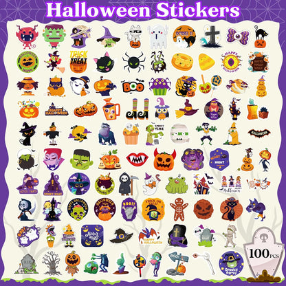 Water Bottle Stickers for Kids,Cute Animal Aesthetic Sticker Pack - Party Favors for Kids 4-8 | 3-12 Year Old Boy Girl Birthday Gift,Arts Crafts Preppy Stuff for 8-12,Halloween Games,100 PCS