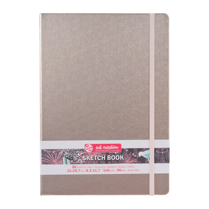 Sketchbook, 80 Sheets, 90lbs, Pink Champagne Cover, 8.3" x 11.7" (A4)