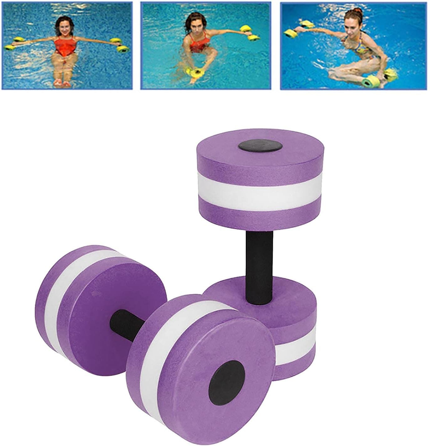Aquatic Dumbbell Set, 2PCS Water Dumbells Pool Resistance Water Fitness Equipment Foam Dumbbell Water Aerobics Fitness Equipment for Weight Loss