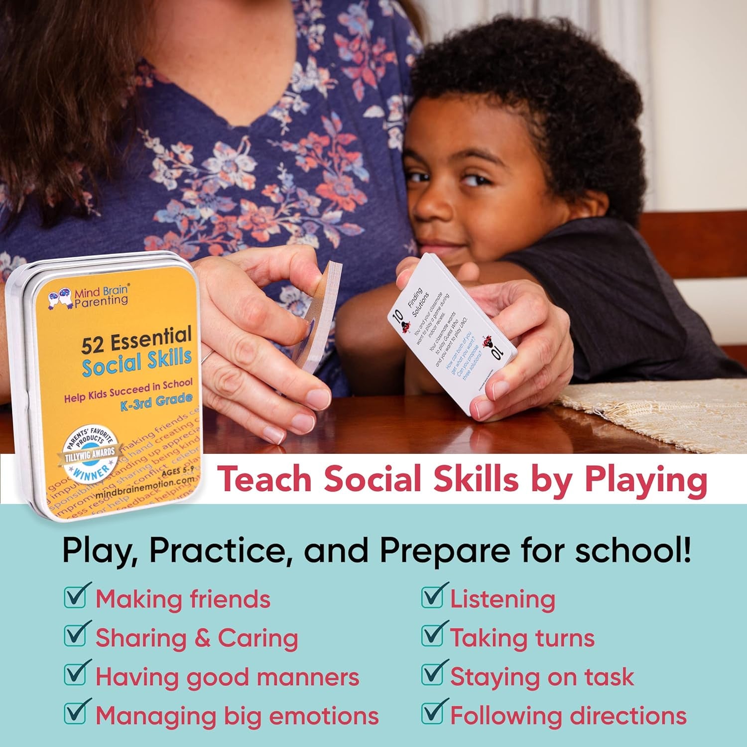 52 Essential Social Situations - Social Skills Activities for Kids (3-6Th Grade) - Social Emotional Learning & Growth Mindset for Family, Classroom, Counseling - Conversation Card Games for Kids 8-12