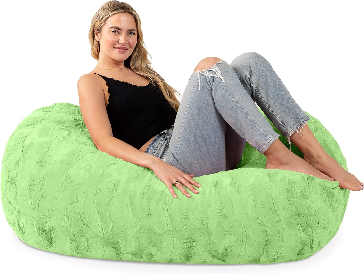 Sofa Saxx Bean Bag Lounger, 4-Feet, Charcoal