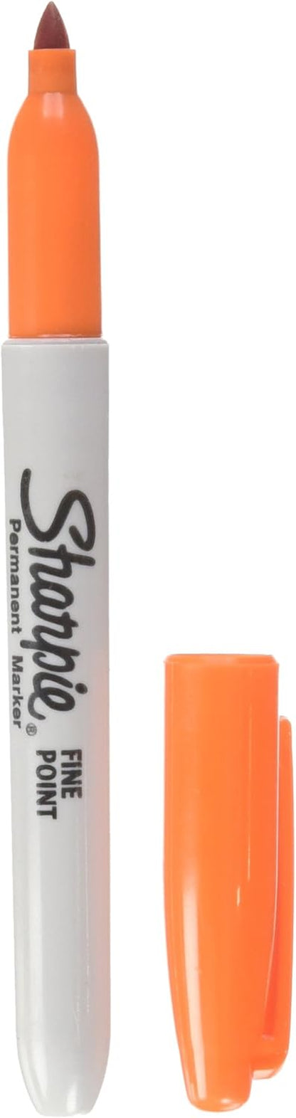 Fine Point Permanent Markers, Orange, 1 Count