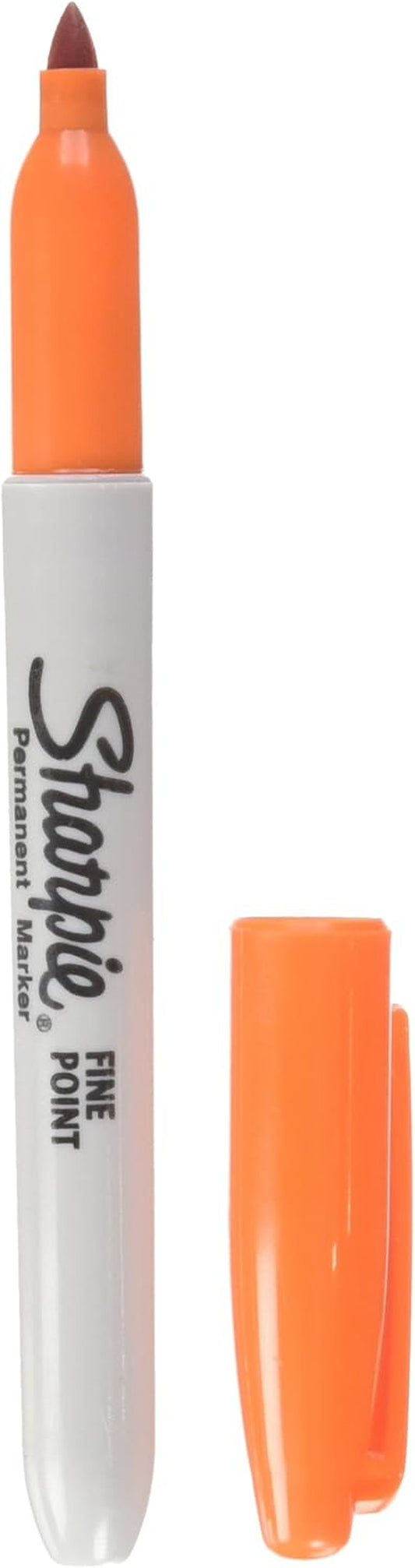 Fine Point Permanent Markers, Orange, 1 Count