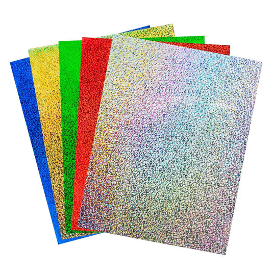 Self Adhesive Holographic Paper, 8.5" x 11", 5 Sheets