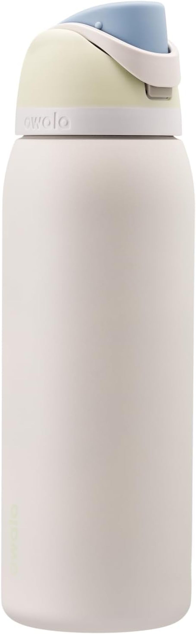 Freesip Insulated Stainless Steel Water Bottle with Straw for Sports and Travel, Bpa-Free, 24-Oz, Orchid/Orange (Tropical)