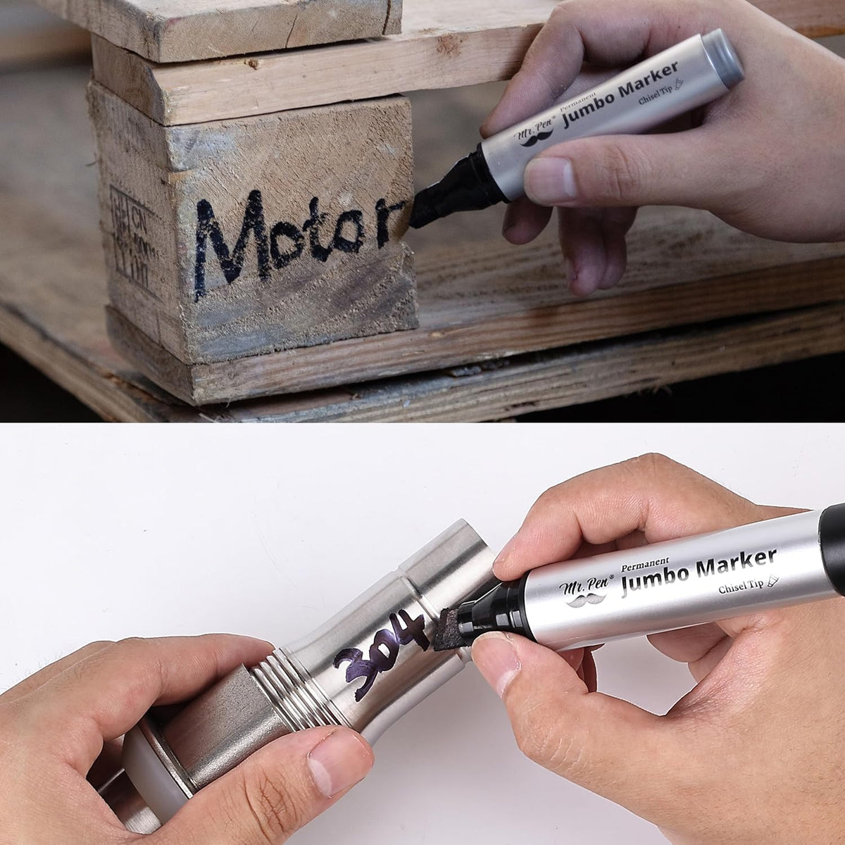 - Jumbo Permanent Markers, 4 Pack, Chisel Tip, Black Markers Permanent, Permanent Markers Black Markers, Thick Permanent Marker, Thick Markers, Jumbo Markers, Large Markers, Wide Tip Markers
