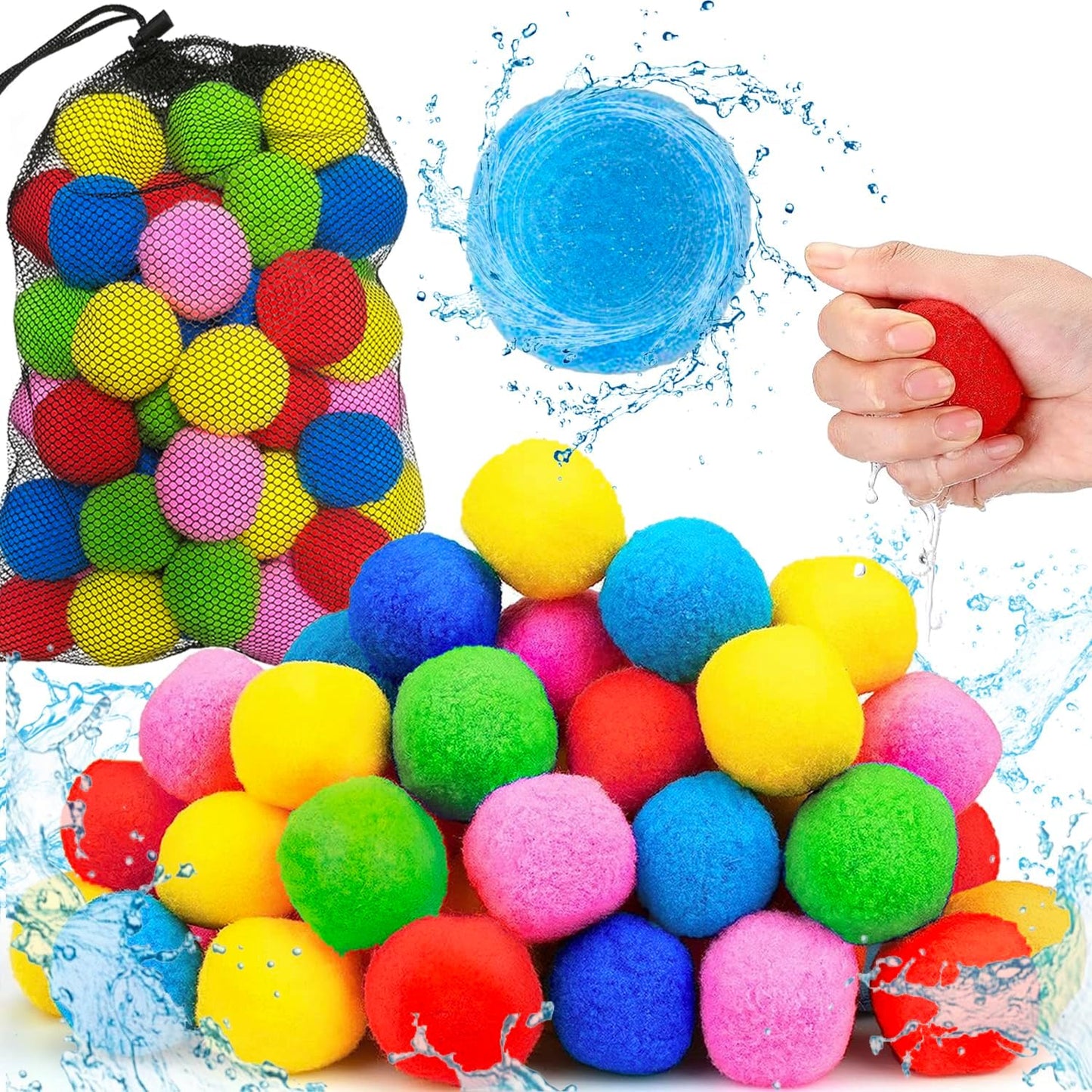 12Pcs Water Balls Reusable Water Balloons, Outdoor Water Toys Kids outside Games Activities for Backyard Lawn Beach Pool Party Favors, Toddler Summer Fun Sport Activity Games for Kids Boys Girls