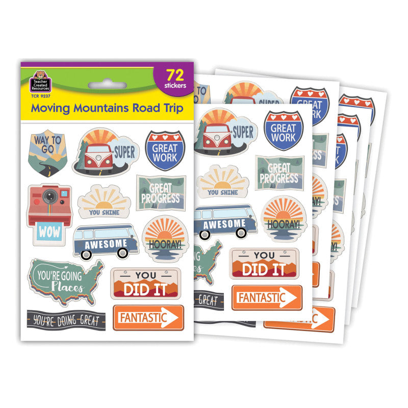 Moving Mountains Road Trip Stickers, Pack of 72