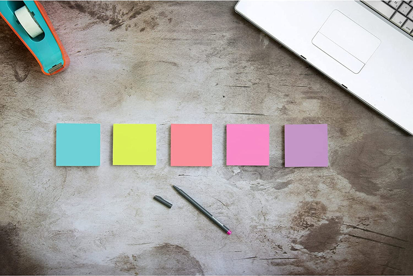 Super Sticky Notes, 76.2 Mm X 76.2 Mm, 24 Pads, 2X the Sticking Power, Supernova Neons, Bright Colors, Recyclable