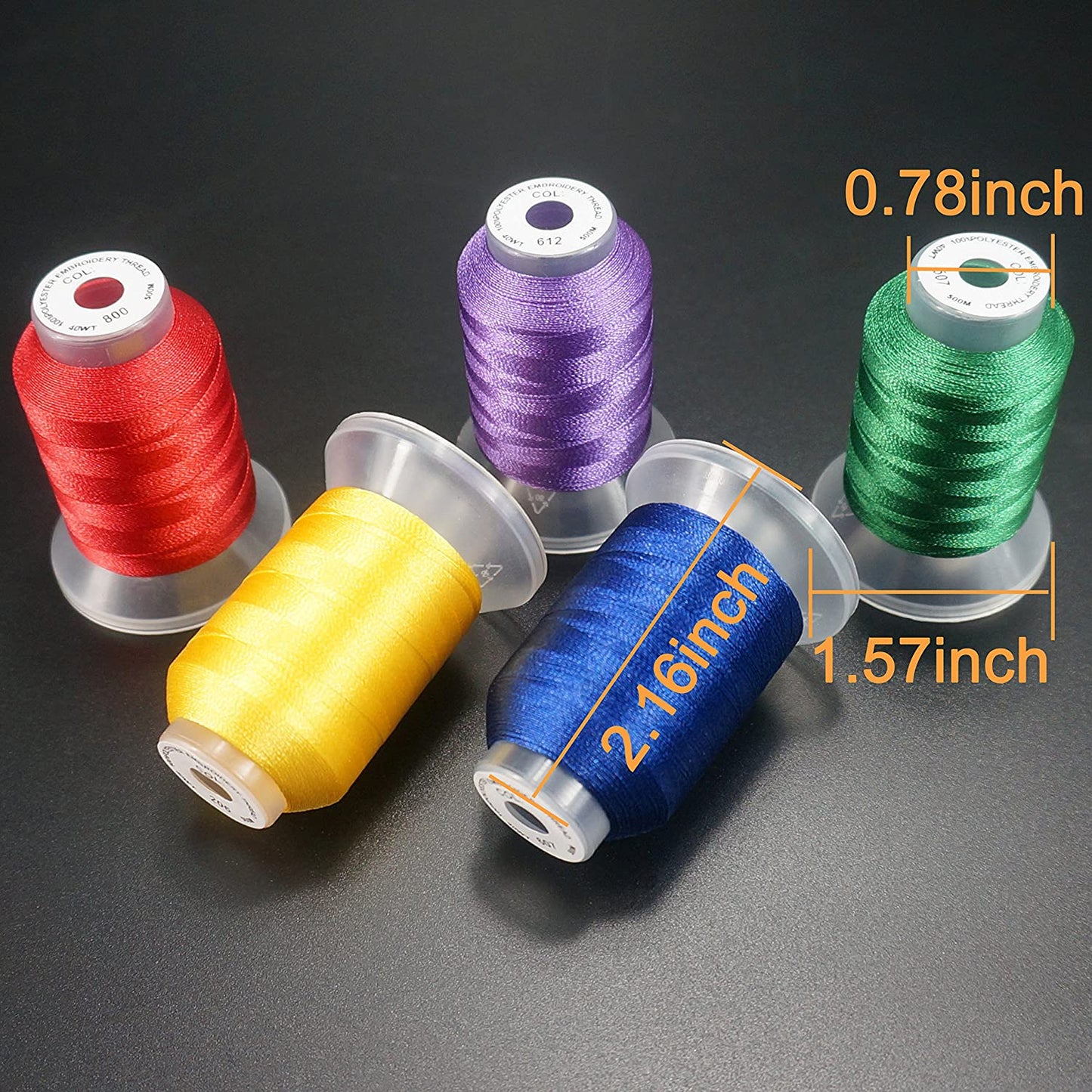 80 Spools Polyester Embroidery Machine Thread Kit 500M (550Y) Each Spool - Colors Compatible with Janome and Robison-Anton Colors