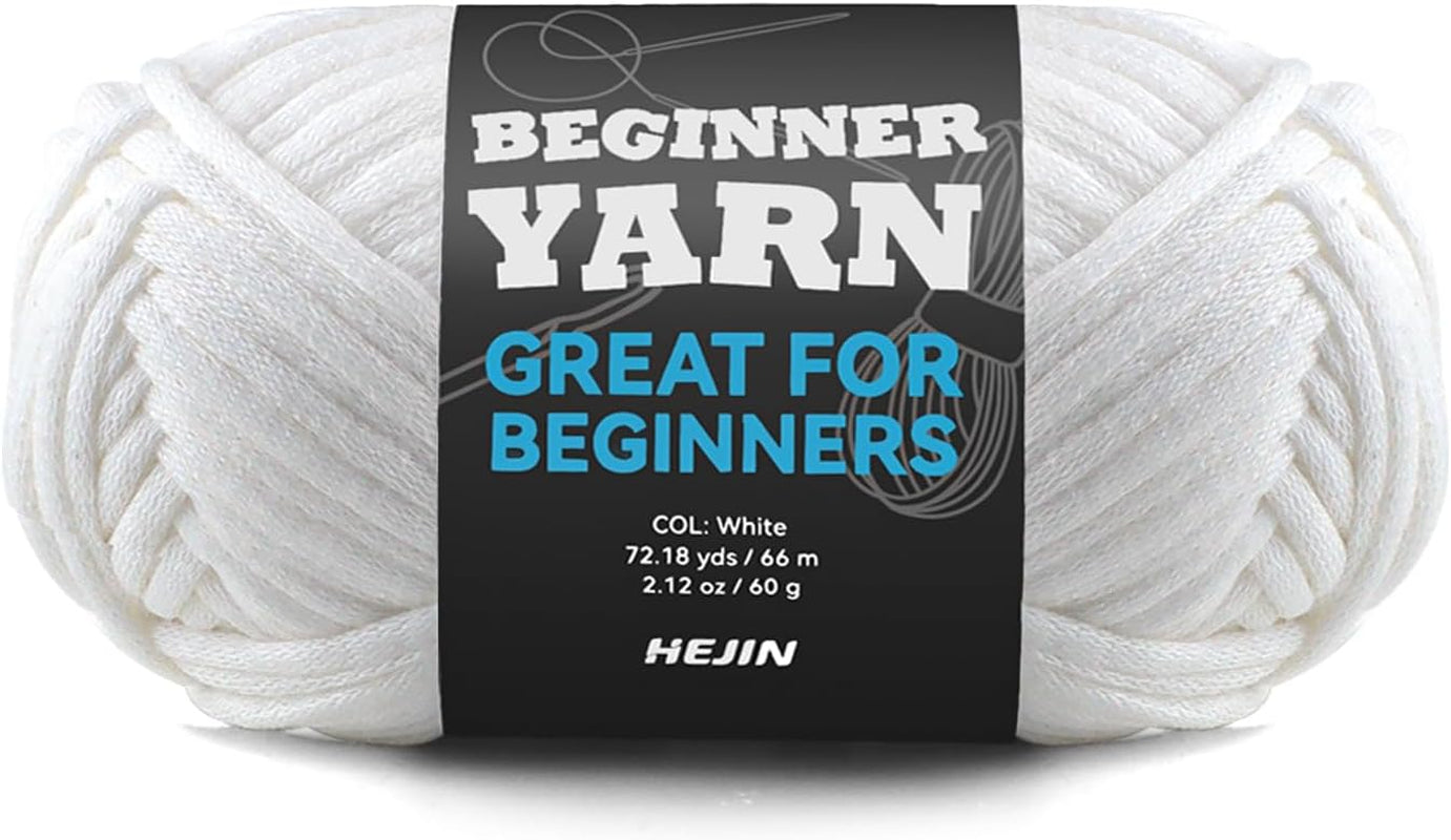 60G Black Yarn for Crocheting and Knitting;66M (72Yds) Cotton Yarn for Beginners with Easy-To-See Stitches;Worsted-Weight Medium #4;Cotton-Nylon Blend Yarn for Beginners Crochet Kit Making