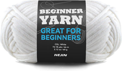 60G Black Yarn for Crocheting and Knitting;66M (72Yds) Cotton Yarn for Beginners with Easy-To-See Stitches;Worsted-Weight Medium #4;Cotton-Nylon Blend Yarn for Beginners Crochet Kit Making