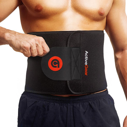 Premium Waist Trimmer & Trainer Belt for Men and Women - Sweat-Enhancing Slimming Wrap for Stomach, Adjustable Fit