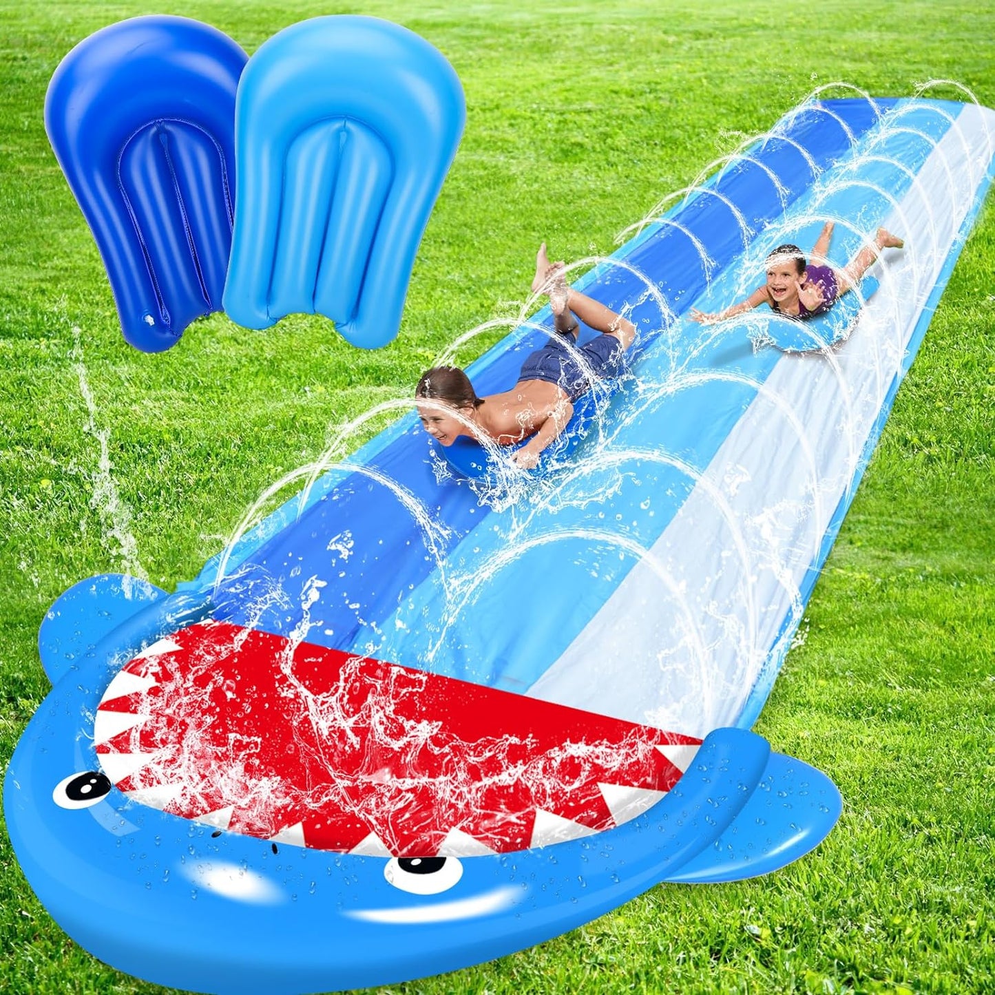 Shark Water Slide, Slip Slide, Waterslide, Water Slides for Kids Backyard, Slip N Slide, Water Slide Adult, Shark Themed Slip and Slides for Kids Backyard, Waterslide for Kids