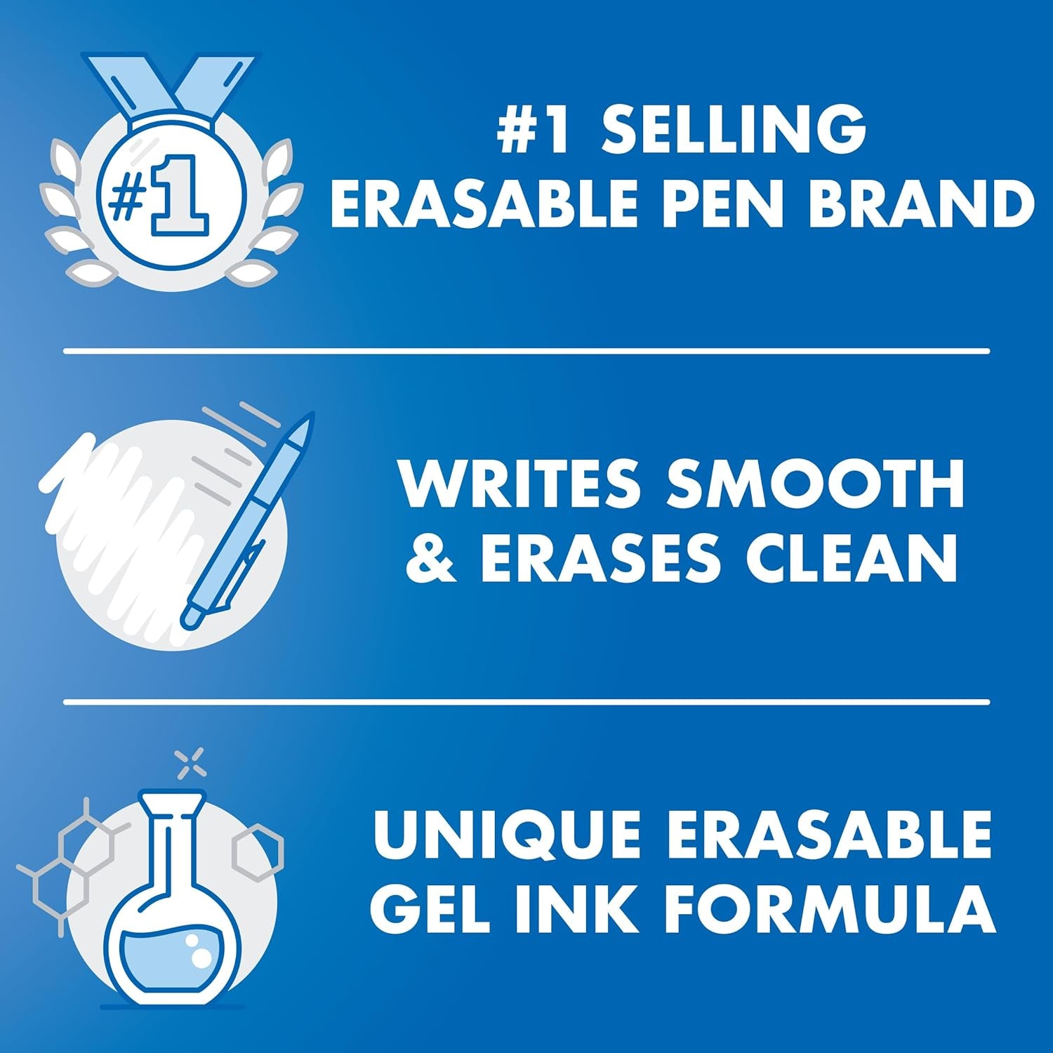 , Frixion Colorsticks Erasable Gel Ink Pens, Fine Point 0.7 Mm, Pack of 10, Assorted Colors