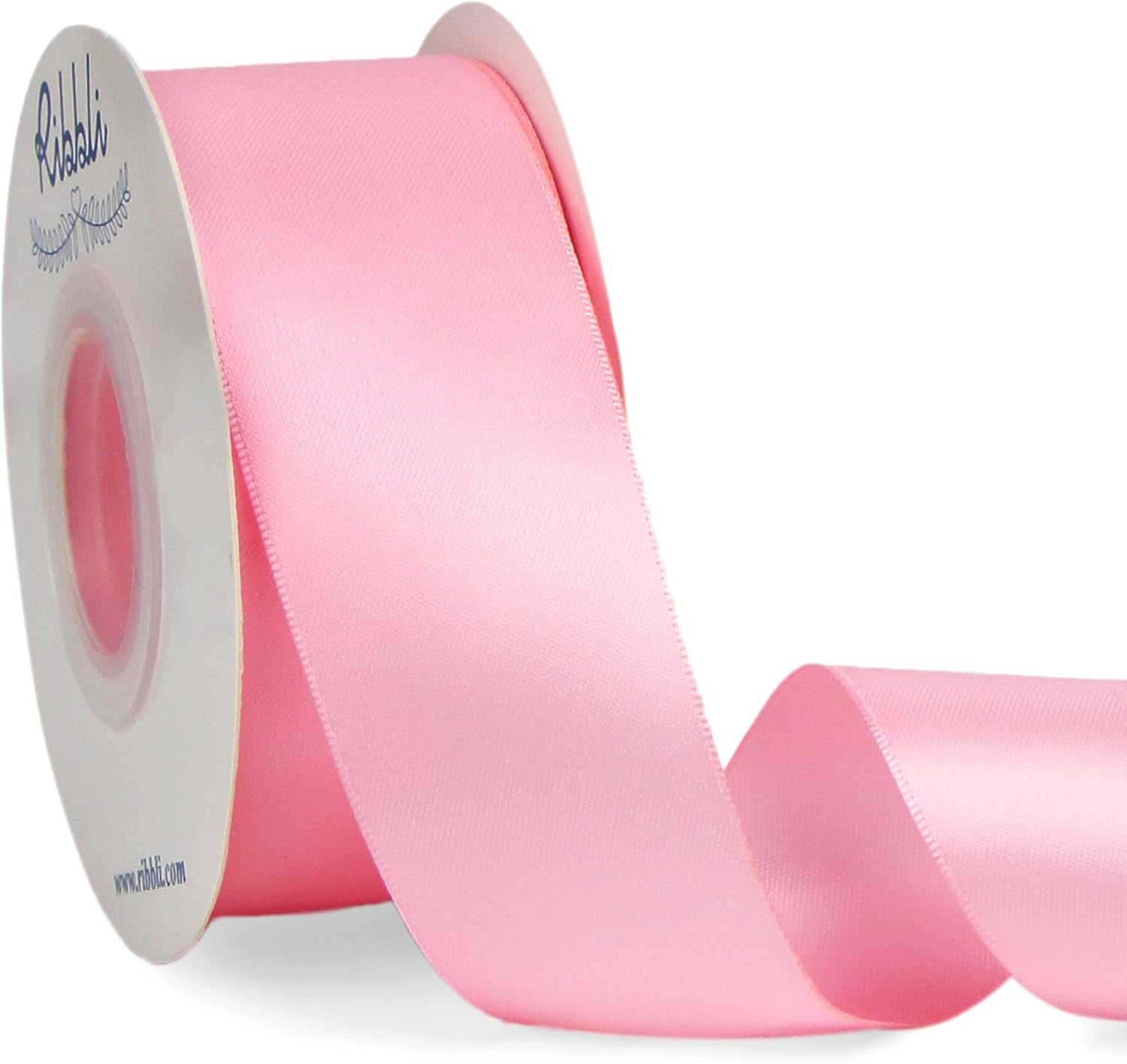 Pink Double Faced Satin Ribbon,1-1/2” X Continuous 25 Yards,Use for Bows Bouquet,Gift Wrapping,Baby Shower,Floral Arrangement