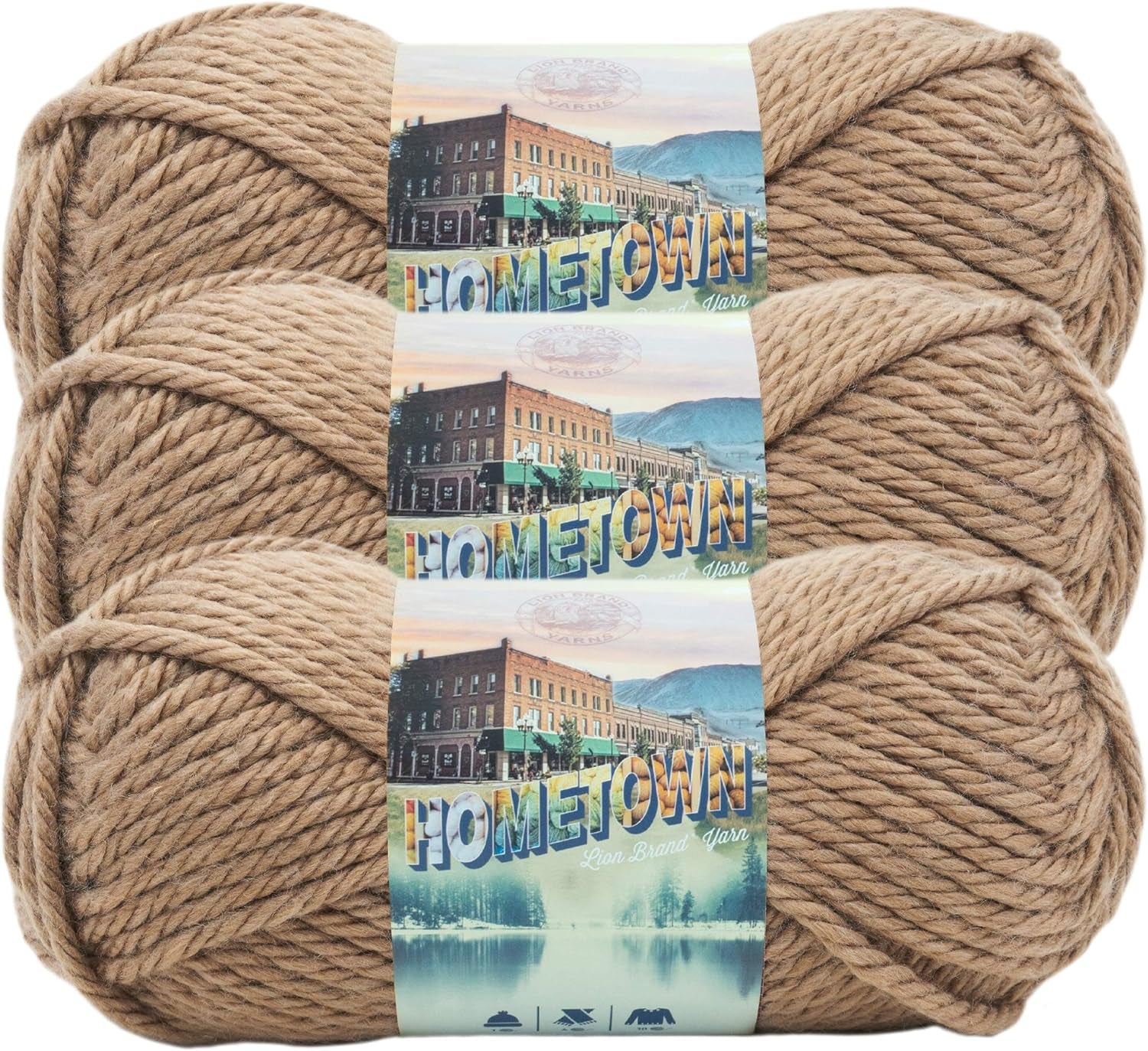 Hometown Yarn, Bulky Yarn, Yarn for Knitting and Crocheting, 1-Pack, Houston Cream