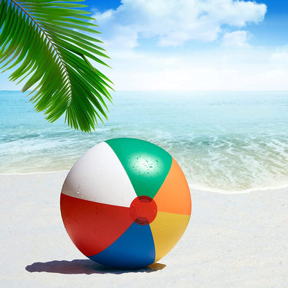 Beach Balls 3 Pack 20" Inflatable for Kids - Toys & Toddlers, Pool Games, Toy Classic Rainbow Color