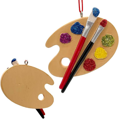 Ganz Painters Palette Resin Hanging Christmas Ornament - Size 3 In.